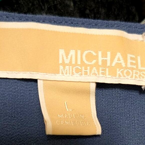 Michael Kors Blue Eyelet Dress - Size Large - Picture 3 of 11